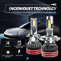 Phares LED Auto M8 Pro H7 120W 6000K 9005 9006 avec lentilles en aluminium 12000LM 6000K