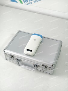 Sonde d'échographie linéaire sans fil DMU63 noir/blanc avec 128 éléments, transducteur à ultrasons 7,5-10 MHz compatible iOS, Android, Windows - Product Image 2
