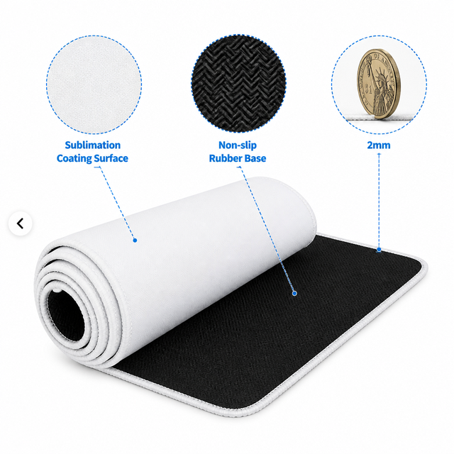 Wholesale White Color TCG Playmat 24x14 Inches Custom Sublimation Blank Rubber Non-Toxic REACH Certified Gaming Mat
