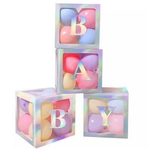Scatola per palloncini trasparente festa di compleanno lettera per bambini disposizione di fidanzamento per matrimoni scatola per palloncini per <span class=keywords><strong>un</strong></span> <span class=keywords><strong>anno</strong></span> - Product Image 4