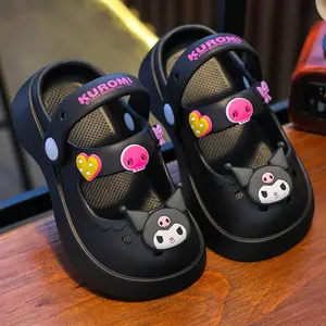 Venta al por mayor juguetes para niños juguetes para bebés Kawaii Sanrioed Melody dibujos animados zapatos de mujer Sandalias toboganes encantadores lindos antideslizantes niños de verano