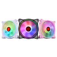 Ventilateur de boîtier d'ordinateur PC noir populaire en gros, ventilateur de boîtier LED RGB Molex Connect, ventilateur de refroidissement CPU 120