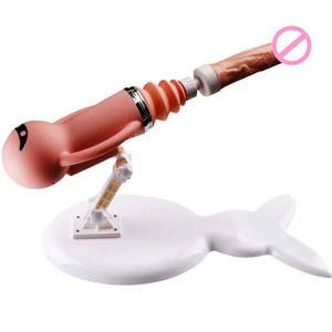 Jouet sexuel pour adultes de grande taille à vibration chauffée automatique, en silicone liquide souple, machine sexuelle pour femmes, gode télescopique énorme, vibrateur - Product Image 1