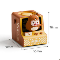Ventilateur portable Meng Fun Game Machine Fan, mignon, à suspendre au cou, rechargeable par USB, avec cordon, moteur sans balais