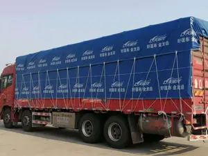 Heavy Duty PVC Coated Canvas Truck Cover Tarps PVC Tarpaulins For Open Top Container Covers