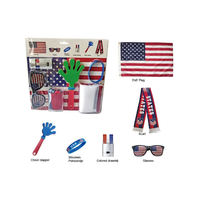 Kit de fournitures pour supporters de la Coupe du Monde de football 2026 en gros, personnalisé, avec écharpe et lunettes