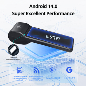 <span class=keywords><strong>Android</strong></span> 14 2GB + 16GB 4-core NFC 4 gam bán lẻ cầm Tay POS thiết bị đầu cuối 6.5inch POS Máy thanh toán với Wifi kết nối Bluetooth - Product Image 4
