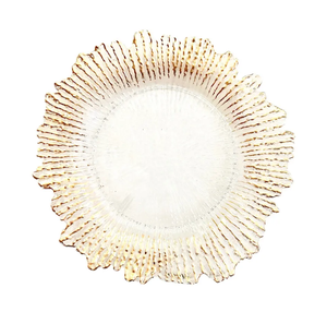 <span class=keywords><strong>Sottopiatti</strong></span> Dorati da 13 Pollici <span class=keywords><strong>Eleganti</strong></span> Piatti Decorativi in Plastica per Matrimoni e Cene - Product Image 4