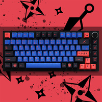 Multi Tipe PBT GMK Midnight/Tribal/Ninja/Terra 129 Keys Layout Dye-Sub Cherry Profile Keycaps untuk Keyboard Mekanik Mx Switch