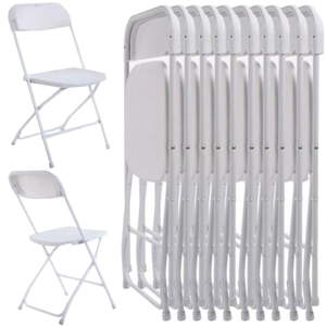 Wholesale Lightweight <strong>Stackable</strong> <strong>Outdoor</strong> White Folding <strong>Chairs</strong> for Rental Party Events - Product Image 1