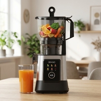 Extracteur de jus électrique domestique en acier inoxydable de 6,1 pouces, moteur DC, presse-agrumes lent, utilisation extérieure, faible vitesse, grande ouverture