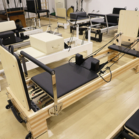 Ensemble d'équipements de Pilates en bois, portable et réglable : Cadillac, Reformer, Chaise, Barrel, Correcteur de colonne vertébrale pour Studio de Pilates et Fitness à domicile