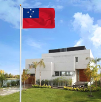 Bandera de Samoa 3x5 pies, poliéster de lujo resistente y duradero, para interior/exterior con rayas cosidas y ojales de latón