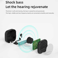 Nuevo Diseño, Reloj Despertador Bonito con Altavoz Inalámbrico Q12, Altavoz Portátil, Mini Lámpara Táctil Impermeable, LED RGB, Carga Inalámbrica