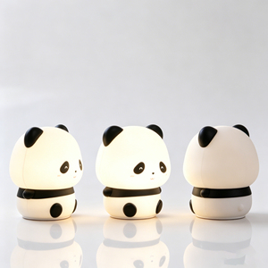 Lampe LED RGB en silicone en forme de panda OEM, multi-modes, éclairage RGB, rechargeable par USB, 20 lm, 1200 mAh, lampe de chevet pour chambre d'enfant - Product Image 3