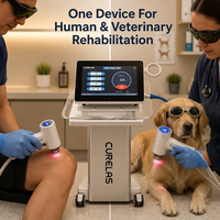 Appareil de thérapie laser de classe IV à double usage pour le soulagement de la douleur au genou et à l'épaule chez l'homme, et la rééducation des blessures aux tendons et aux articulations chez les animaux.