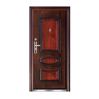 Porte en acier Mon&son, design de porte principale d'appartement, porte double en acier inoxydable