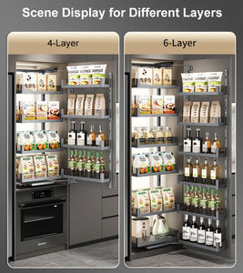 Étagère de rangement de cuisine en aluminium HNOSS, panier coulissant pour garde-manger, unité de garde-manger - Product Image 2