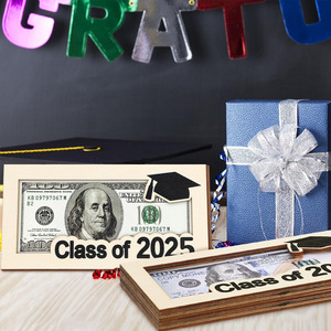 Cartera creativa de madera personalizada con clip para billetes, artesanía en madera, para la temporada de graduación 2025, ideal para exportación. - Product Image 4