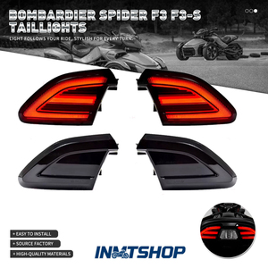 Luces Traseras Delanteras para Motocicleta INMT Bombardier <span class=keywords><strong>Spyder</strong></span> F3 F3-S, Luces LED Modificadas de Circulación Diurna, Luces de Freno, Intermitentes, Plástico - Product Image 2