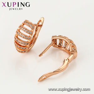 Xuping-pendientes de aro de circón múltiple para mujer, aretes de aro con abalorio, 80866 - Product Image 5