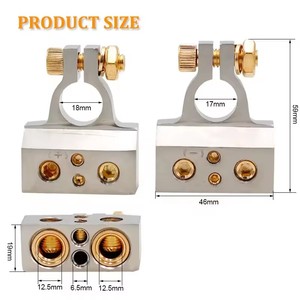 Borne de batterie <span class=keywords><strong>12V</strong></span> bloc de Distribution de voiture 0/2/4/6/8 AWG connecteur de bornes de batterie Audio automatique robuste - Product Image 2