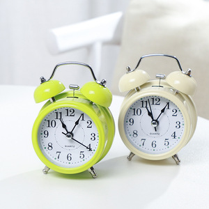 Factory Direct Sale Super Loud <strong>Retro</strong> Ringing <strong>Alarm</strong> <strong>Clock</strong> Metal Body Night Light for Students Silent <strong>Clock</strong> Creative Gift - Product Image 3