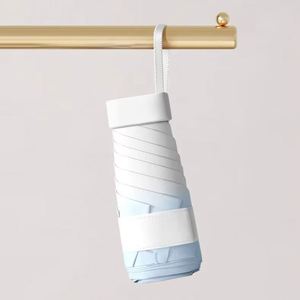 Cjx4 High Quality <b>Umbrellas</b> Travel Colorful 5 Fold Portable Foldable Uv Protection Capsule Mini Pocket <b>Umbrella</b> With Logo - Product Image 1