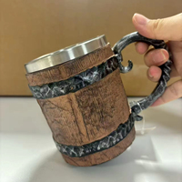 Tasse à bière en acier inoxydable Tasse à bière à double paroi WJA10 Tasse à bière Halloween Bar Cadeau bière avec poignée