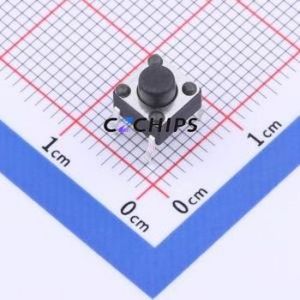 TSD001B05518A Tactile Switch Through hole Component (THT)-4P,6x6mm Switch Round Button 1.8N Through Hole 6mm - Product Image 1