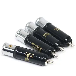 Adaptor Konektor Sistem HIFI Audio YIVO XSSH OEM Hi-End Tembaga Murni Berlapis Perak 10Mm Max Kabel Video RCA Colokan Konektor Jack