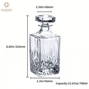 Decantador de whisky cuadrado de cristal, juego de 8 rocas de whisky escalofriantes de granito, 2 vasos de whisky Bourbon - Product Image 4