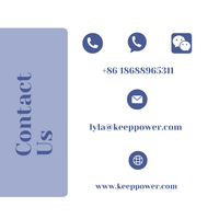 بطارية ليثيوم أيون قابلة لإعادة الشحن Keeppower 16650 بسعة 2100 مللي أمبير في الساعة طراز P1665C بديلة لـ 2*CR123A للمصباح التكتيكي، تدوم 500 دورة شحن