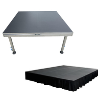 Plateforme de scène modulaire portable en aluminium 4x4 pieds pour événements, mariages, concerts, spectacles scolaires