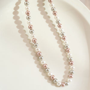 उच्च अंत प्राकृतिक गोल मीठे पानी के मोती फैशन गहने उपहार शुद्ध मोती हार - Product Image 6