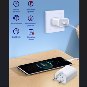 อะแดปเตอร์แปลงไฟ GaN แบบ USB-<span class=keywords><strong>C</strong></span> แท้ รองรับ PD <span class=keywords><strong>ชาร์จ</strong></span>เร็ว สำหรับ <span class=keywords><strong>Apple</strong></span> iPhone 12 13 14 15 16 17 กำลังไฟ 20 วัตต์ <span class=keywords><strong>หัว</strong></span>ปลั๊กแบบ UK ชนิด <span class=keywords><strong>Type</strong></span>-<span class=keywords><strong>C</strong></span> 20 วัตต์ <span class=keywords><strong>หัว</strong></span><span class=keywords><strong>ชาร์จ</strong></span>แบบพับได้ - Product Image 3