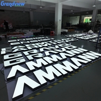 Enseigne publicitaire lumineuse LED personnalisée, logo lumineux pour magasin, enseigne extérieure en lettres canal, signalétique 3D Letrero Luminoso pour bâtiment