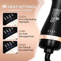 Sèche-cheveux et brosse coiffante ionique électrique 5 en 1 avec technologie céramique pour usage domestique et professionnel