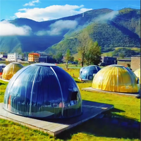 Igloo de luxe pour glamping, tente dôme à bulles géodésique moderne en polycarbonate pour camping en plein air en vente