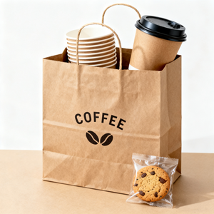 Bolsas de Papel Kraft Reutilizables con Asa, Bolsas de Compras Promocionales con Logotipo Personalizado Impreso - Product Image 3