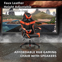 Chaise de jeu haut de gamme pour adulte, pivotante, en cuir PU, avec fonction de levage, capacité 350 lbs, style racing, livraison gratuite en Europe