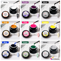 Suministro de 10 colores metálicos 5g UV sello Gel estampado esmalte de uñas DIY Nail Art Print modelo superior Poly Gel uñas belleza muestra gratis