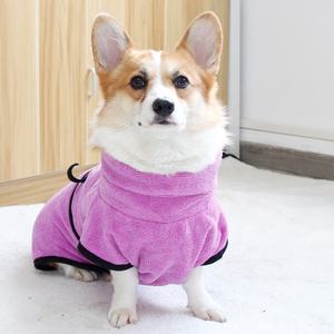 Produk Anjing Grosir Handuk Jubah Anjing Mewah Super Serap dari Bahan Microfiber Produsen Pakaian Hewan Peliharaan dengan Logo Kustom untuk Perawatan Semua Jenis Anjing - Product Image 6