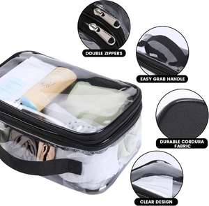 Bolsas de Viaje Transparentes Grandes, Bolsas para Artículos de Aseo Reutilizables, de PVC Transparente con Cierre y Asa - Product Image 5