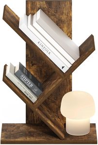 Luxury Assembly Tree Shaped <strong>Wooden</strong> <strong>Shelf</strong> for Book <strong>3</strong>-<strong>Tier</strong> Countertop Black Walnut Wood Tree Bookcase - Product Image 3