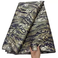 Tissu Jacquard Métallique de Luxe 200 g/m² Léger en Organza Tissé pour Vêtements Nigérians, Rideaux et Motifs à Code-barres