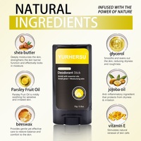 Déodorant végétalien biologique YURHERSU 15g, protection longue durée contre les odeurs, parfum frais toute la journée, unisexe