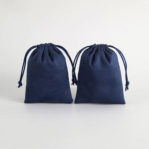 Sacs en velours recyclables en gros avec cordon de serrage pour bijoux, emballage élégant pour cadeaux - Product Image 1
