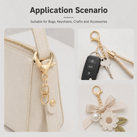 Vente en gros de porte-clés en alliage de zinc avec fermoir mousqueton pivotant pour sac à main, breloque de sac, accessoires de fabrication de bijoux DIY