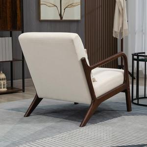 Silla de Madera Relajante, Sofá Moderno para Sala de Estar, Silla de Brazos Nórdica de Lujo para Restaurante, Cafetería, Hotel, Silla de Acento para Sala de Estar - Product Image 6